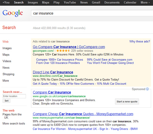 Google Insurance Comparison Ads: Il Comparatore di Assicurazioni Auto ...