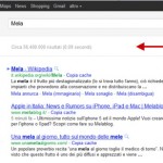 Numero di risultati della ricerca su Google (nuovo layout, 08/09/2011) Numero di risultati della ricerca su Google (nuovo layout, 08/09/2011)