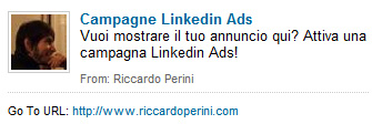 Annuncio Linkedin Ads Riccardo Perini