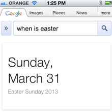 Google box festività in SERP (quando è pasqua?)