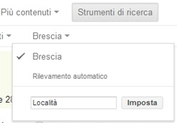 Google strumenti di ricerca località