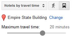 Google Hotels by Travel Time