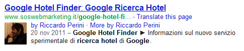 Rich Snippet Autore Riccardo Perini