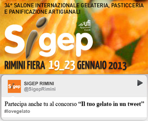 Sigep Rimini 2013 - Concorso Il Tuo Gelato in un Tweet