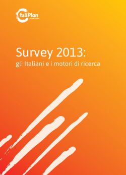 Survey 2013 Gli Italiani e i Motori di Ricerca Fullplan.it